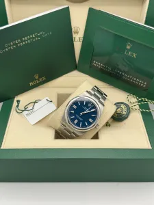 Rolex Oyster Perpetual 41mm med blue dial  134300 2025 unworn