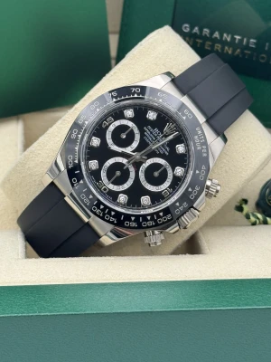Rolex Daytona 116519LN 40mm white gold black Diamond dial o/flex bracelet 2023