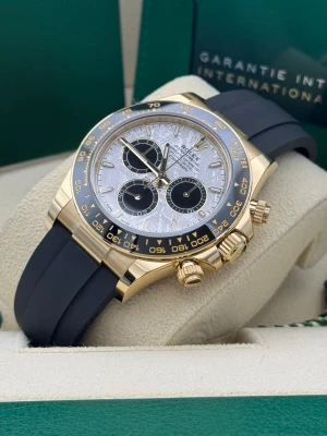 Rolex Daytona 126518LN yellow gold oysterflex meteorite dial 2025 unworn 983 SOR