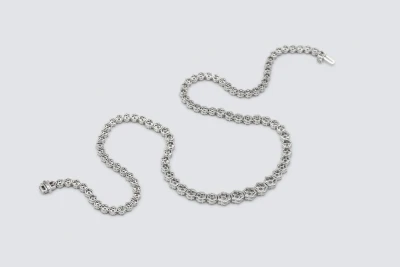 9ct White Gold Diamond Tennis Necklace 10.63ct Graduated Brilliant Cut Flower Set