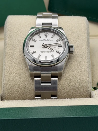 Rolex Oyster Perpetual 26mm 176200 silver dial s/steel oyster bracelet 2016