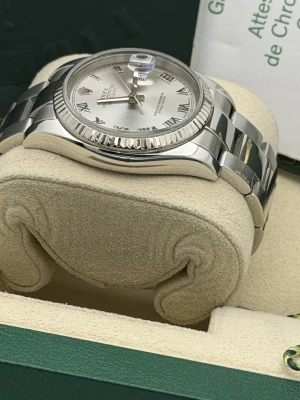 Rolex Datejust 36mm silver roman dial fluted bezel oyster bracelet 116234 2006