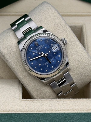 Rolex Datejust 31mm blue floral diamond dial, oyster bracelet 278274 (2023)