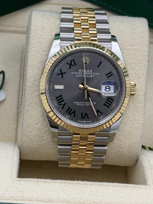 Rolex Datejust 36mm bi metal Wimbledon jubilee bracelet 126233 2022