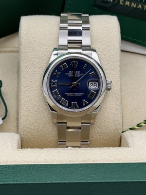 Rolex Datejust 31mm 278240 blue roman dial smooth bezel oyster bracelet 2021