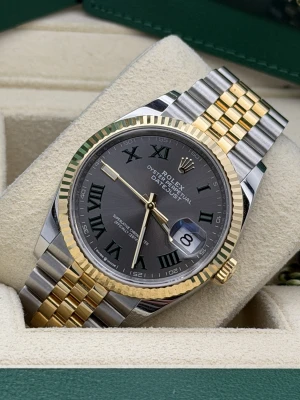 Rolex Datejust 36mm bi metal Wimbledon jubilee bracelet 126233 2022