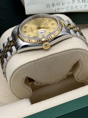 Rolex Datejust 36mm 16233 bi metal champagne roman dial, jubilee bracelet 2002
