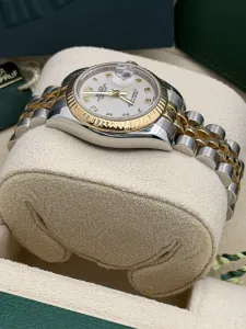 Rolex Datejust 26mm cream jubilee arabic dial bi metal 179173 2008