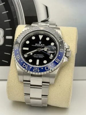 Rolex GMT Master 2 40mm 126710BLNR Batman, stainless steel oyster bracelet, 2022