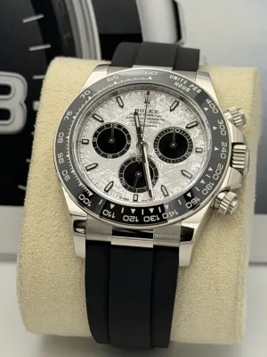 Rolex Daytona 40mm, white gold, oysterflex, meteorite dial, unworn 2026