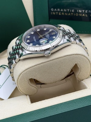 Rolex Datejust 41mm 126334 blue diamond dial, fluted bezel, jubilee bracelet, 2022